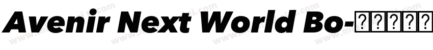Avenir Next World Bo字体转换